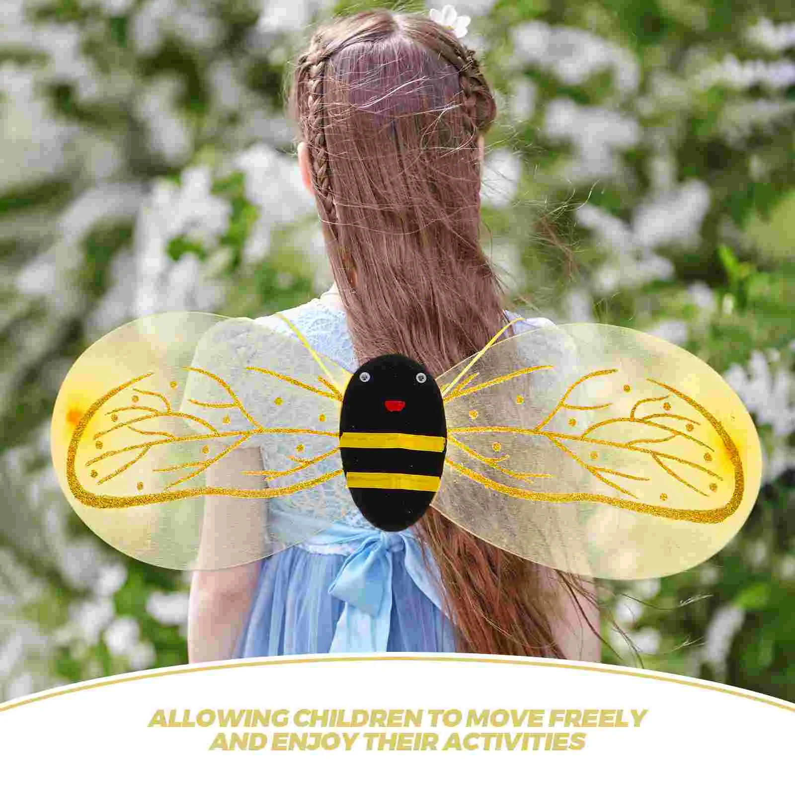 Children's Performance Clothing Toddler Costumes Halloween Girls Makeup Props Bumble Bee Wing Decor Baby