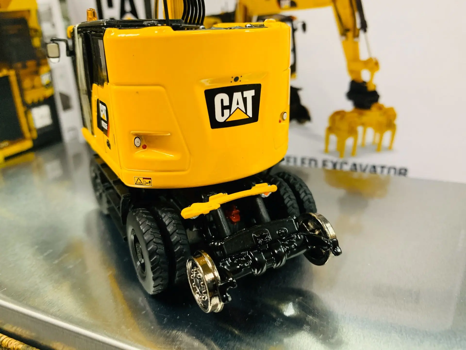 M323F Railroad Wheeled Excavator 1:50 Scale Metal Model By DieCast Masters DM85661