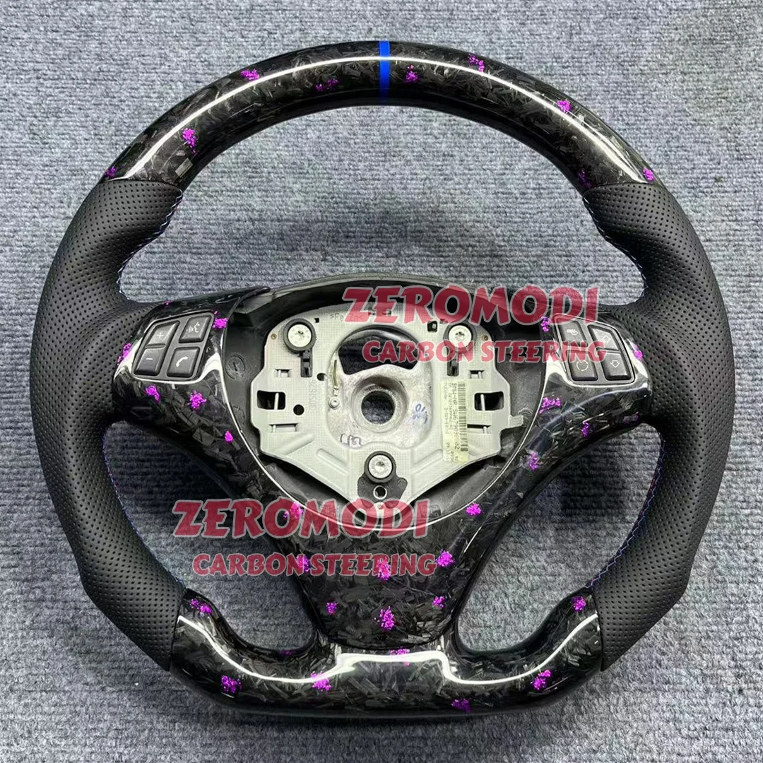 Ersatz-Lenkrad aus echtem Carbon mit Leder für BMW E90 E91 E92 E93 3er-Serie 2004–2013, ohne Paddel