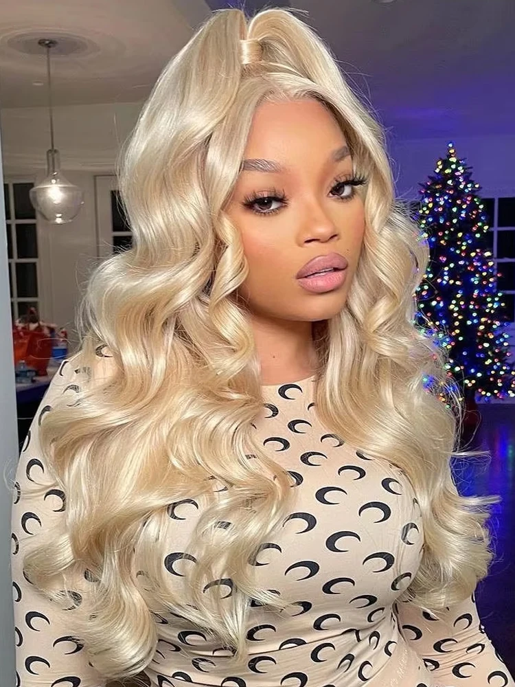 

250% Плотность 30 40 дюймов 613 Медовый блондин 13x6 HD Парики из натуральных волос на кружеве Перуанские объемные волны Кружевные фронтальные парики для женщин