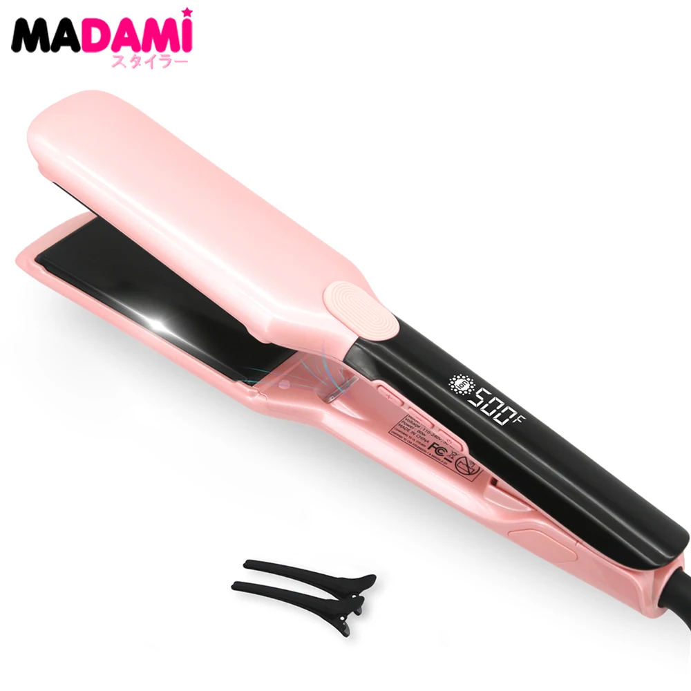 

500F Plasma Hair Straightener Curler Professional Ceramic Coating Plate Hair Flat Irons Salon Styling Tool Smooth Frizz 110-240V