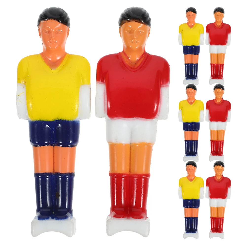 

8 Pcs Soccer Player Foosball Athletes Replacement Foosball Action Figures Red Yellow Standard Rods