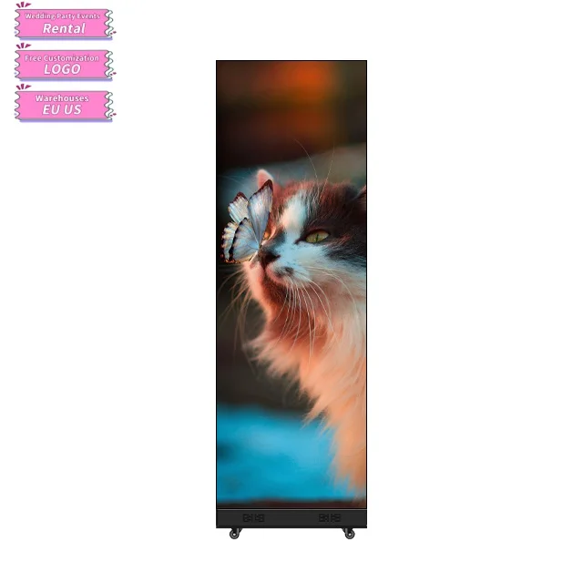 Customizable Customizable P1.5 P1.8 P2.5 Indoor Led Poster Screen Led Wall With Stand Electric Digital Advertising Frame Standin
