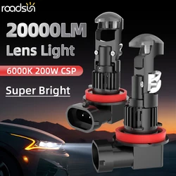 2X 200W H11 Bi Mini LED Projector Lens Car Bulb H7 H8 H9 Auto Headlight Turbo Lamps 9005 HB3 9006 HB4 20000LM 12V 24V Plug&Play