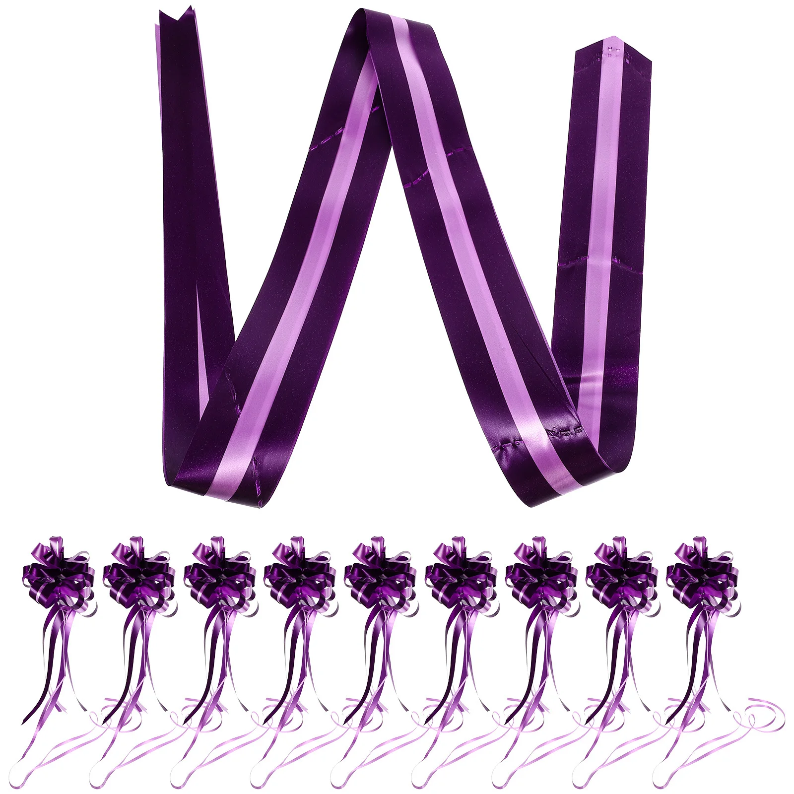 

10Pcs Pull Bow Wedding Gift Decorations Car Ribbon Pull Flower Gift Box Bow Wedding Bows Bows with Long Tails