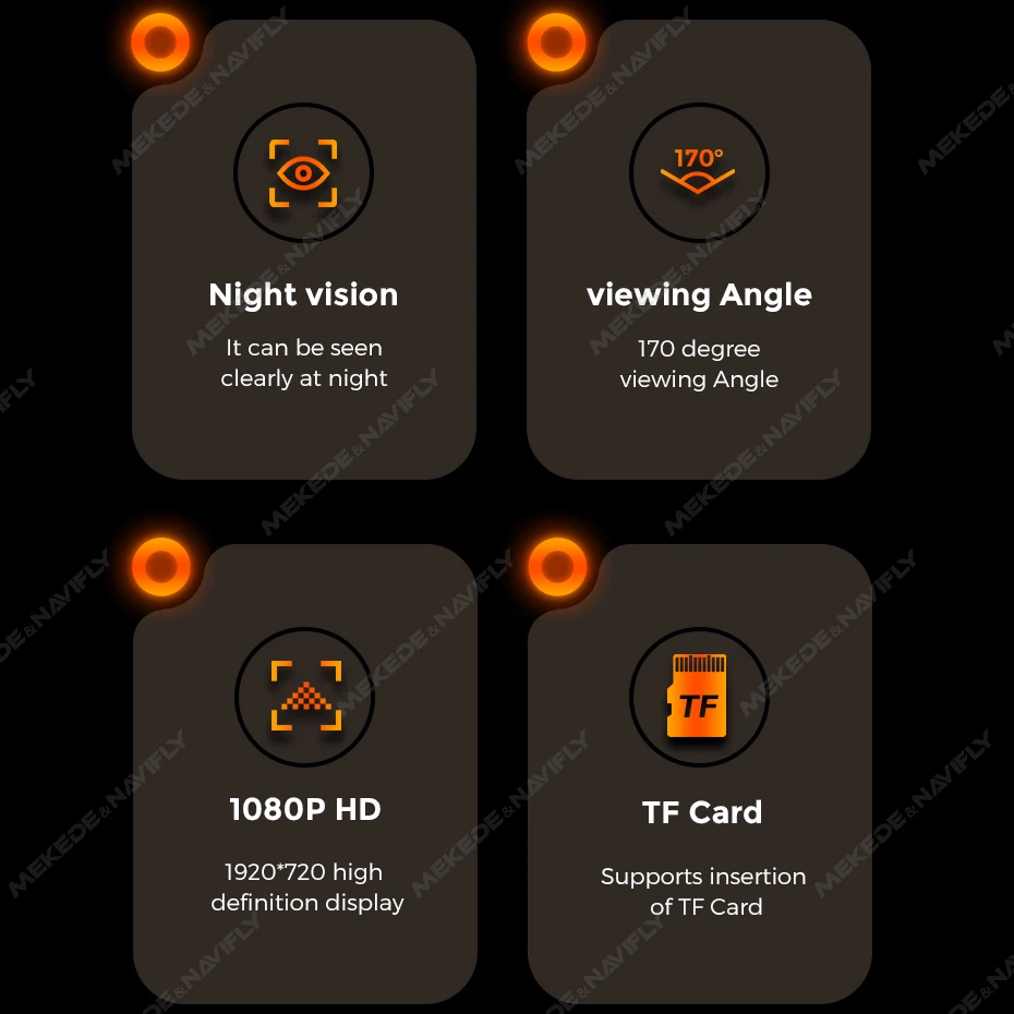 MEKEDE Car DVR Camera Full HD 1080 ADAS LDWS Anti-collision Night Vision Car Recorder Navigator Android DVD Player TF Card Slot