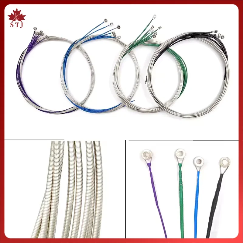 1 Set (A-D-G-C) High Quality German Silver Alloy Cello Strings 4/4 3/4 1/2 1/4 1/8, Cello Parts Accessories