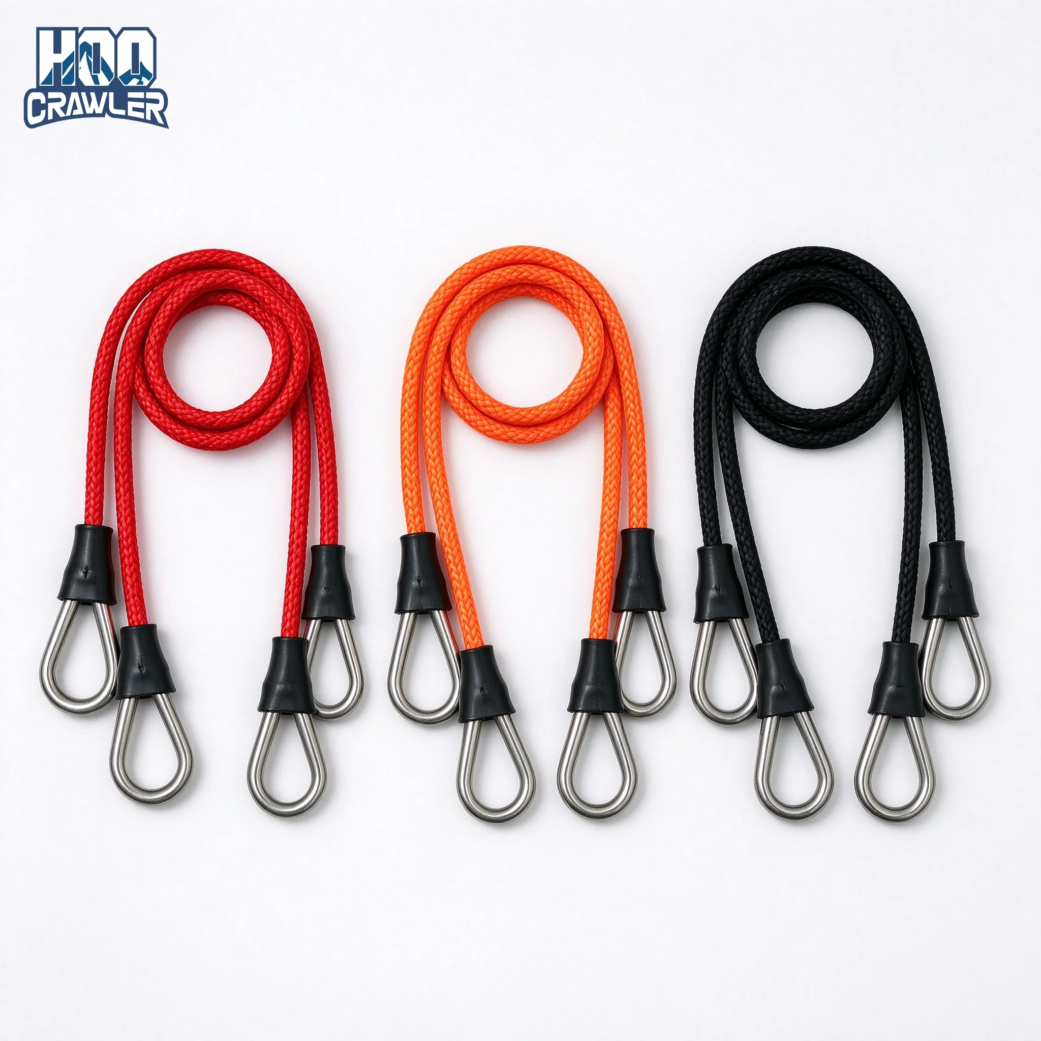 2PCS RC Tow Strap Simulated Scale Tow Rope Heavy Duty Recovery Pulling Rope for 1/8 1/10 1/12 RC Crawler Car Upgrade Parts