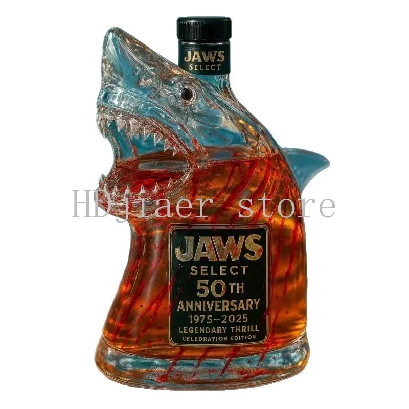 Trendy Shark Whiskey Decanter Animal Design Glass Wine Bottle Perfect for Whiskey Lovers & Bar Decoration