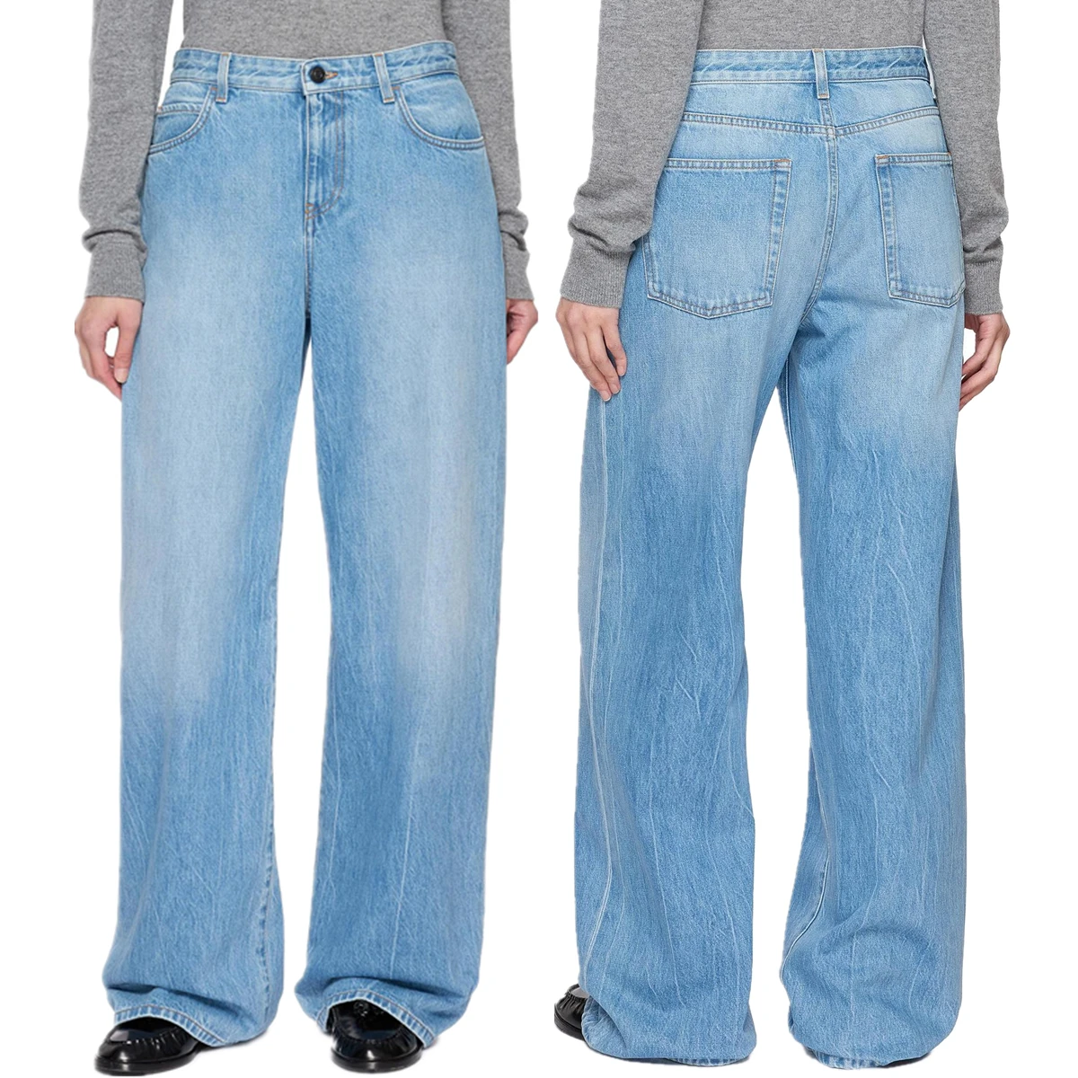 

Maxdutti Minimalist Retro Boyfriend Loose Casual Jeans Light Blue Mom Jeans Women's Jeans Woman Clothes Women's Denim Pants