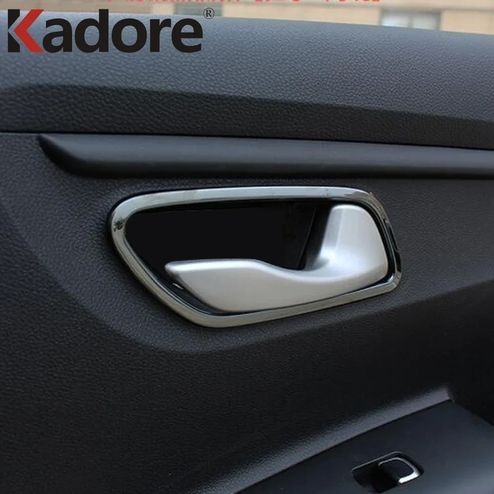 Interior Accessories For Kia Rio 4 X-line 2018 2019 Stainless Steel Car Inner Door Handle Bowl Cover Molding Trim Sticker 4pcs