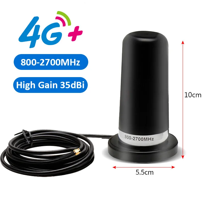 

GSM 2G 3G 4G Antenna 35dBi 800-2700MHz 3 Meters Cable SMA , N Male Vehicle Car Magnetic Mount Antena Signal Booster