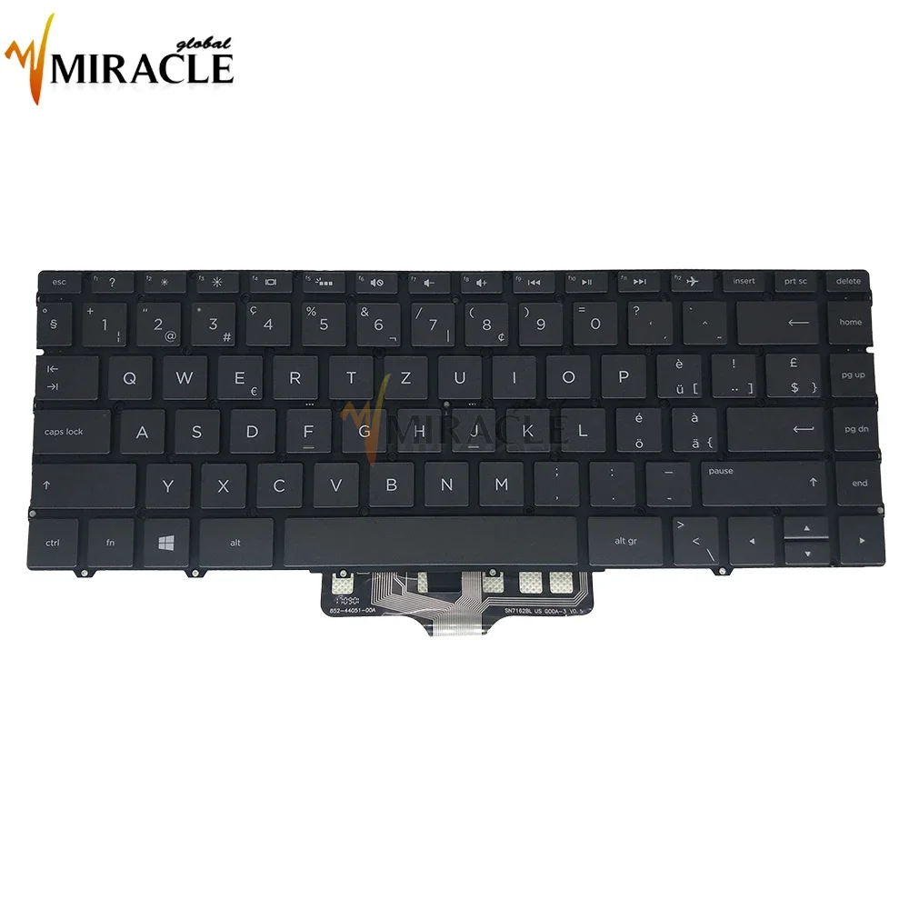 

SW Swiss Backlit Keyboard For HP Spectre 13-AF 13-AF012DX 13-AF000 AF109TU Euro Laptop Backlight Keyboards SN7162BL SG-88700-XXA