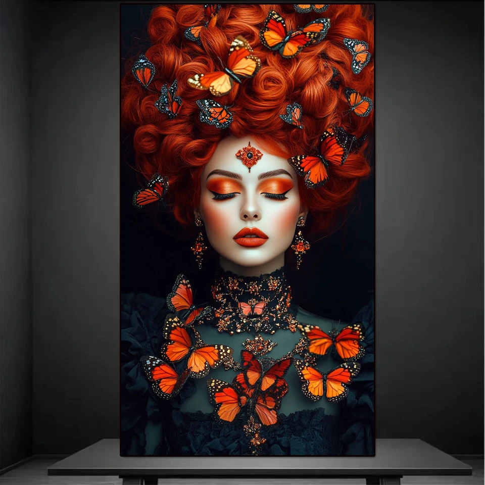 

Набор для алмазной вышивки 5D DIY: Картина «Оранжевая бабочка-богиня» (полная алмазная мозаика), декор для дома, подарок, рукоделие