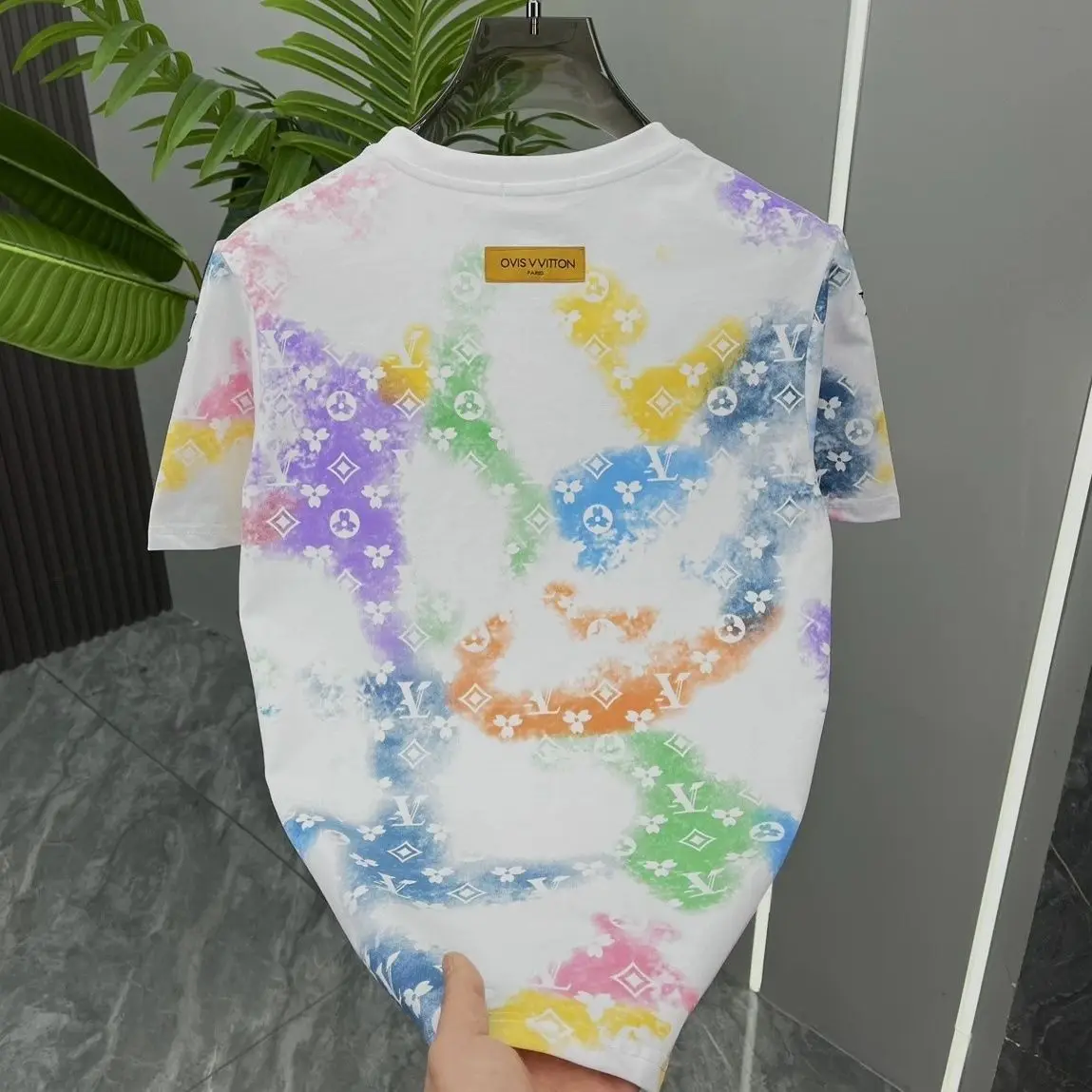 Men's 2025 New Printed Trend Short Sleeve T-Shirt Trendy Brand Fashion Top Crew Neck Half Sleeve