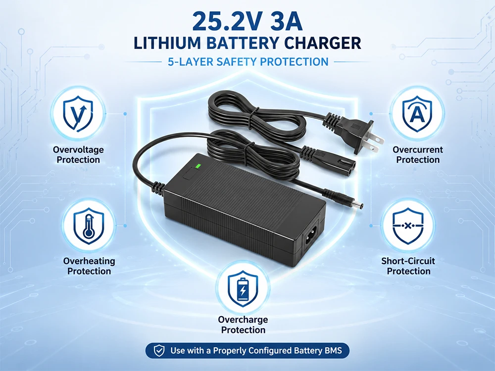 25.2V 3A 5A Battery Charger Massage Gun Tool Charge for D008 Pro F8 Pro M500 TT8 MM8 K30 MT66