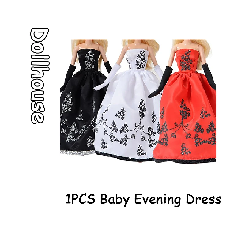 Doll Clothes Princess Dress Banquet Party Beautiful Dress Embroidery Tulle Dress For 11inch Doll