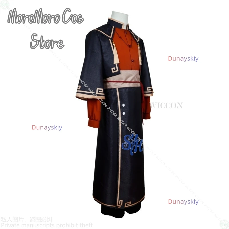 Anime Movie The Legend Of Hei 2 Cosplay Xi Muzi 코스프레 Chinese Styles Orange Black Coat Dress Fan Glasses Halloween Christmas view 3