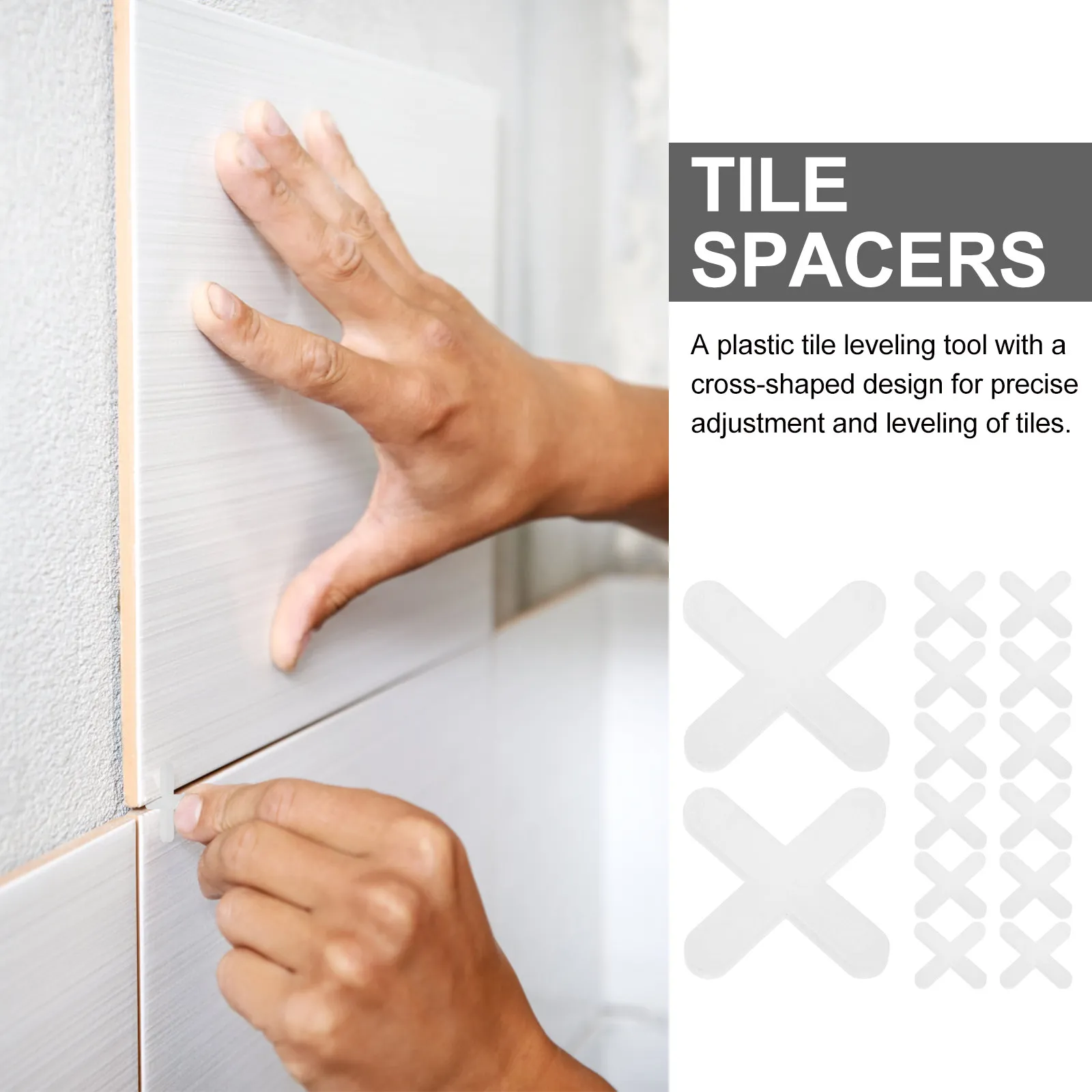 1000Pcs 4Mm Tile Spacers Leveling System Cross Shape Plastic Grout Spacer for Ceramic Tile Installation