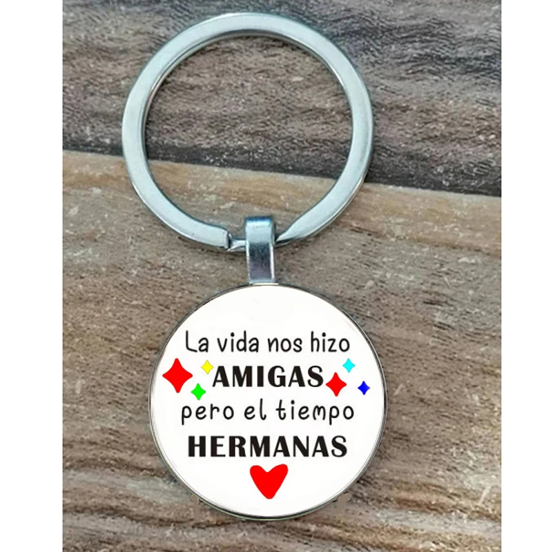 Spain's Best Friend Keychain Friendship BFF Birthday Gift Sister Graduation