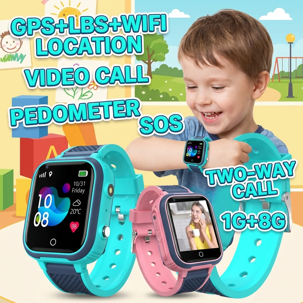 

Обновленные умные часы для детей 4G GPS WIFI с видеозвонками и SOS, детские смарт-часы-трекер для мониторинга местоположения, телефон-часы для мальчиков и девочек LT21 Новинка