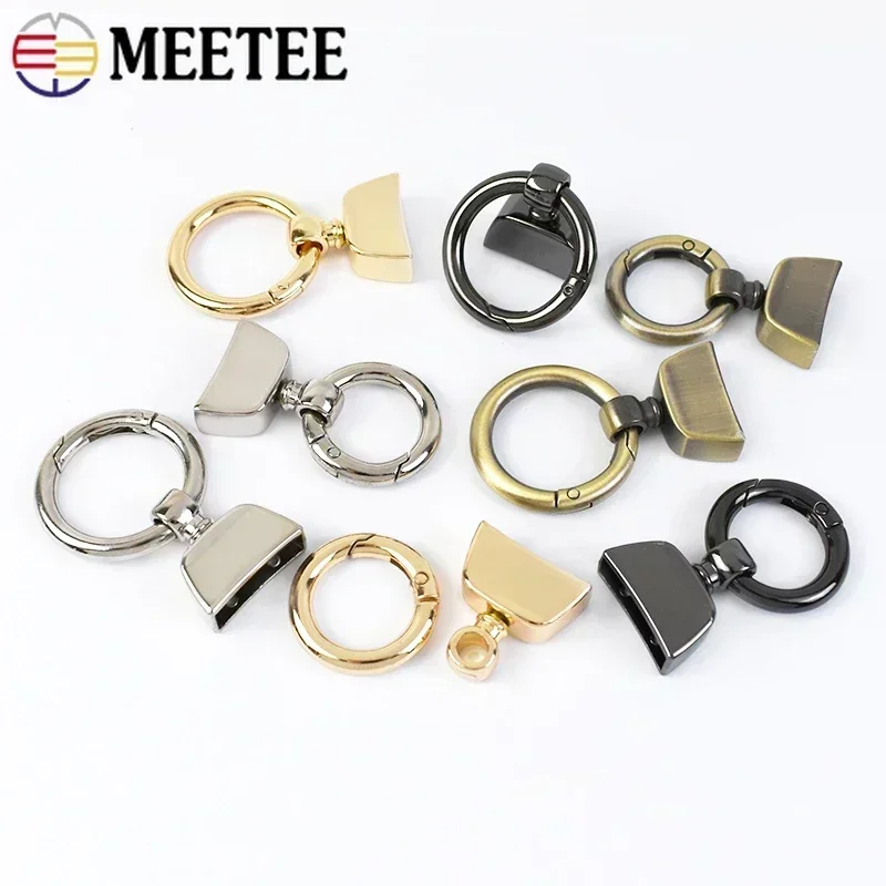 5/10Pcs Meetee 20/25mm Metal Hook Buckles Detachable O Ring Buckle for Keychain Dog Collar Bags Clip Clasp Hardware Accessories