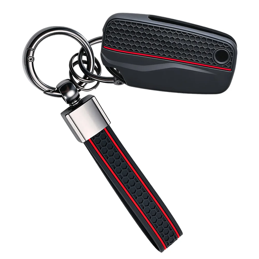 For DUCATI Diavel XDiavel 1260s DX 1260 2020-2024+Accessories Motorcycle Key Remote Cover Silicone Case Chain Keychain Key Ring