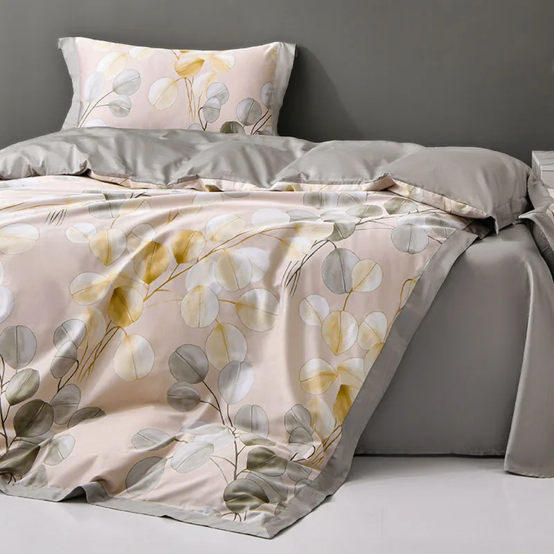 A-Class Long Staple Cotton Single Comforter Cover Rural Satin Printed Comfortable Duvet Cover Queen King Size Bedroom Decoration