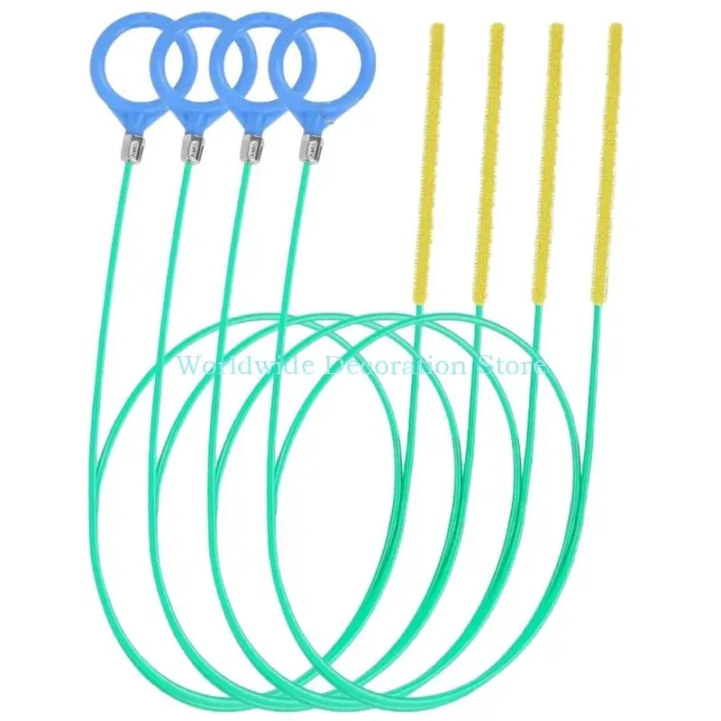Q39b 4 pezzi a spirale flessibile Strumento per tubo per tubo plastica per rimozione degli zoccoli in bagno cucina