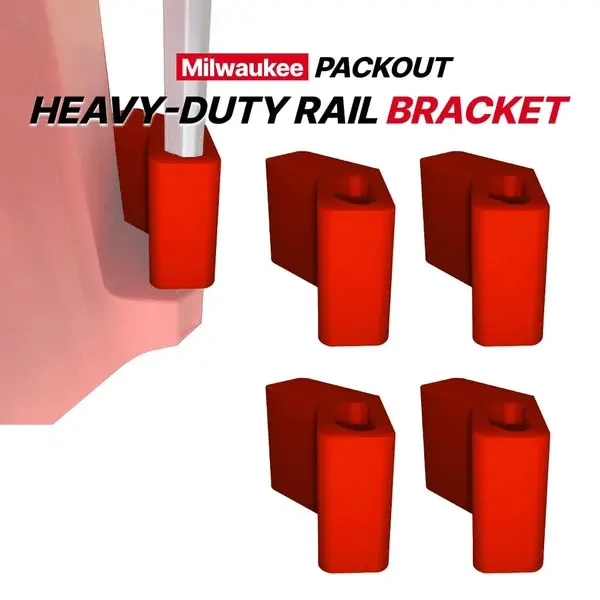 Rail Bracket Compatible with Milwaukee Packout System, Modular Tool Storage Mount, Workshop Garage Tool Organizer