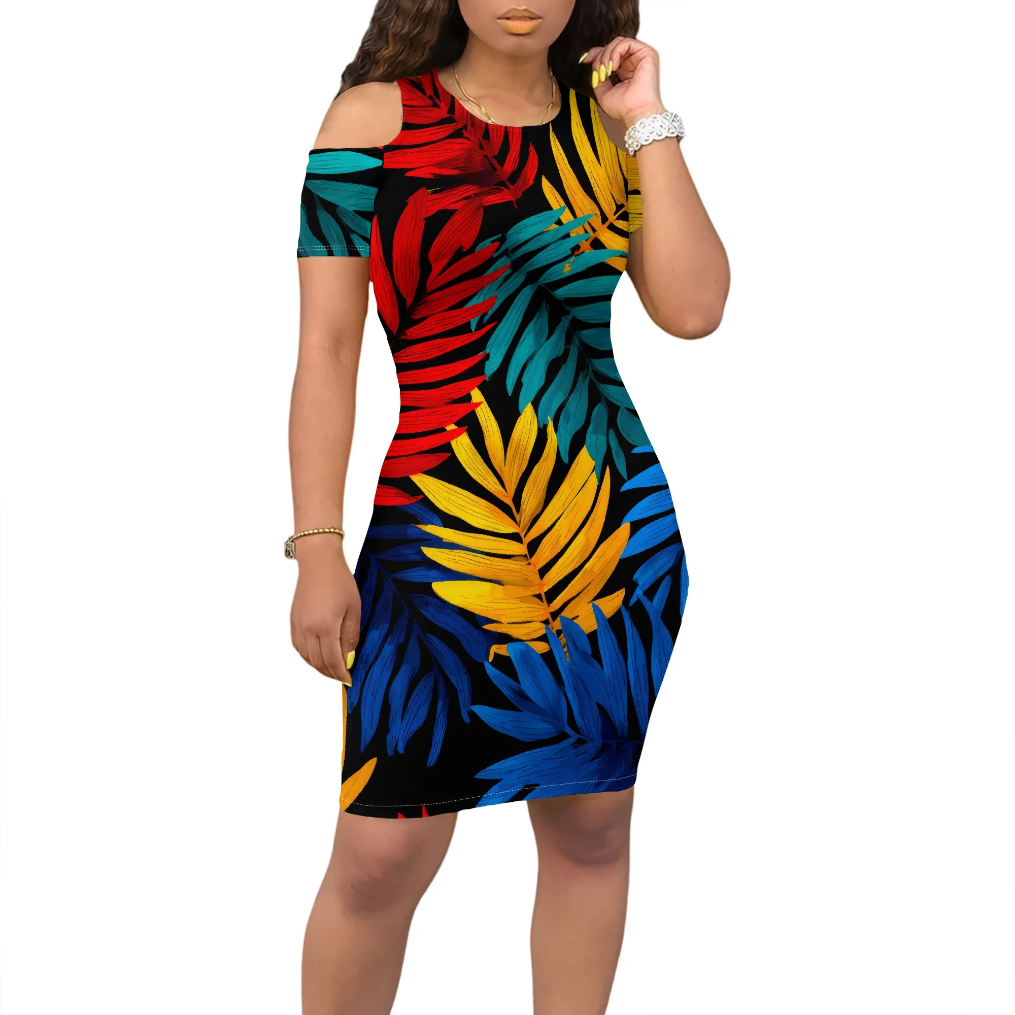 Oversized T-shirtjurk met korte mouwen en ronde hals voor dames