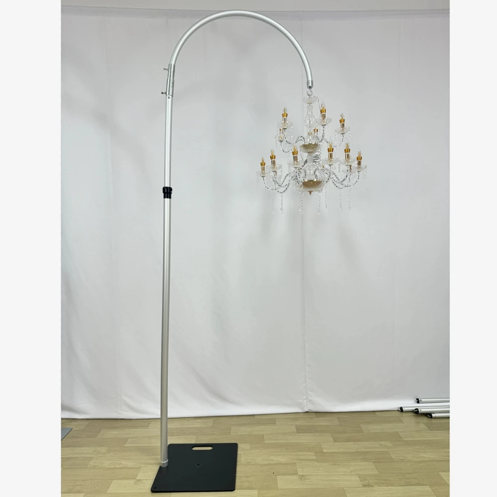 4pcs Event Celebration Arch Flower Stand backdrop stage chandelier Centerpiece Flower Stand for Wedding walkway stage