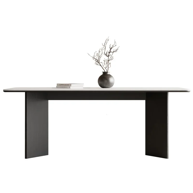 

French antique solid wood dining table living room, small apartment, American retro, cream small apartment