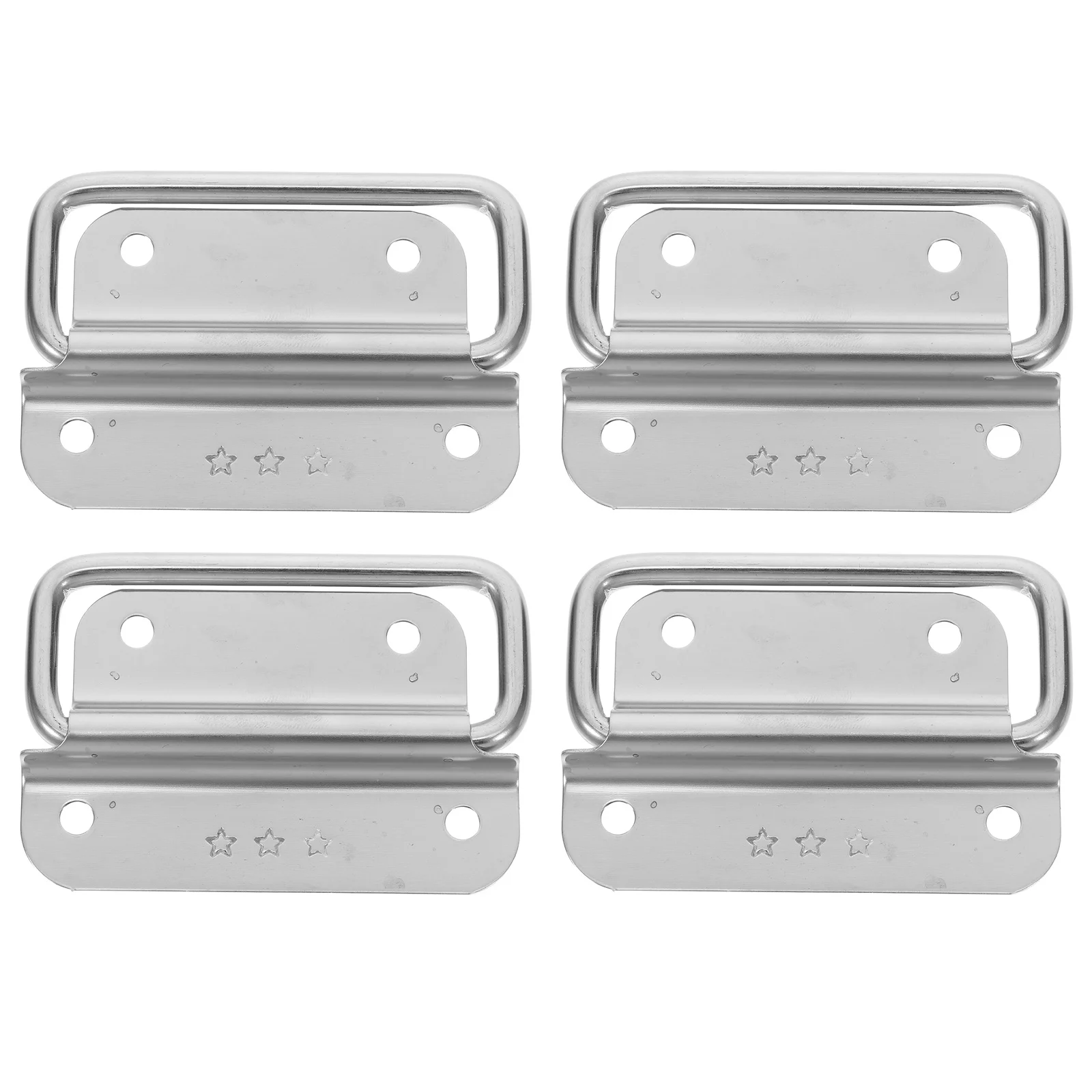 

4pcs Foldable Cabinet Handles Stainless Steel Recessed Pull For Drawer Door Chest Hardware Furniture Grip Container Box Tool