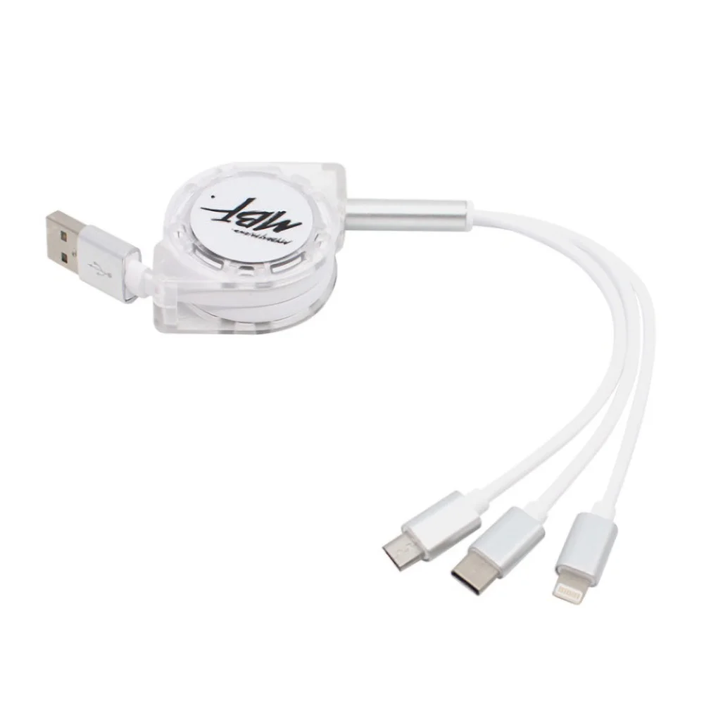 MBF-USB3IN1WH (2.1A 3 in 1 charging automatic enclosing cable). MBF-USB3IN1WH