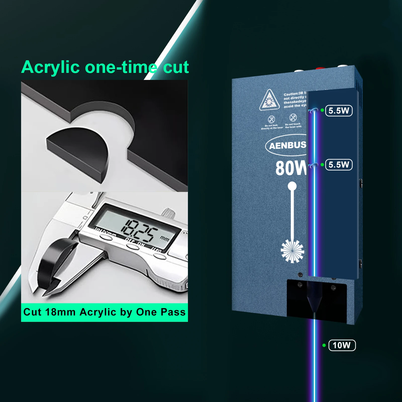 

AENBUSLM 40W 80W Laser module Built-in air blowing pump For CNC Laser Engraver Wood Cutting DIY Laser Tools 450nm Laser Head