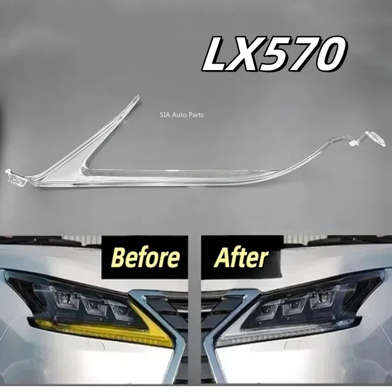 

New Headlight DRL Tube For Lexus LX570 2016 2017 2018 2019 Acrylic Tube Headlamp Light Guide Strip Daytime Running Light Strip