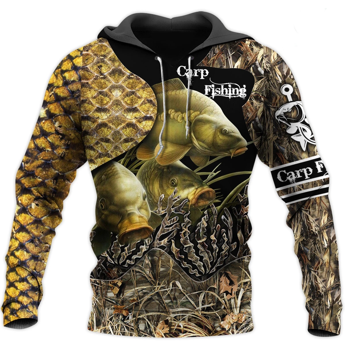 Fashion Field Fishing Hoodie pria berkemah Sweatshirt pria keren Y2k 3D Pullover kasual Harajuku cetak 3D pakaian Sudadera Hombre