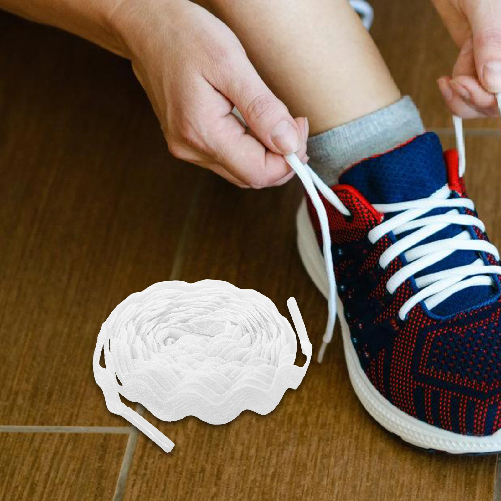 1Pairs أربطة الحذاء المتموجة واسعة سميكة شقة 120 سنتيمتر 0.5 سنتيمتر للأحذية الرياضية الأحذية استبدال أنيق غير مرن دائم موجة