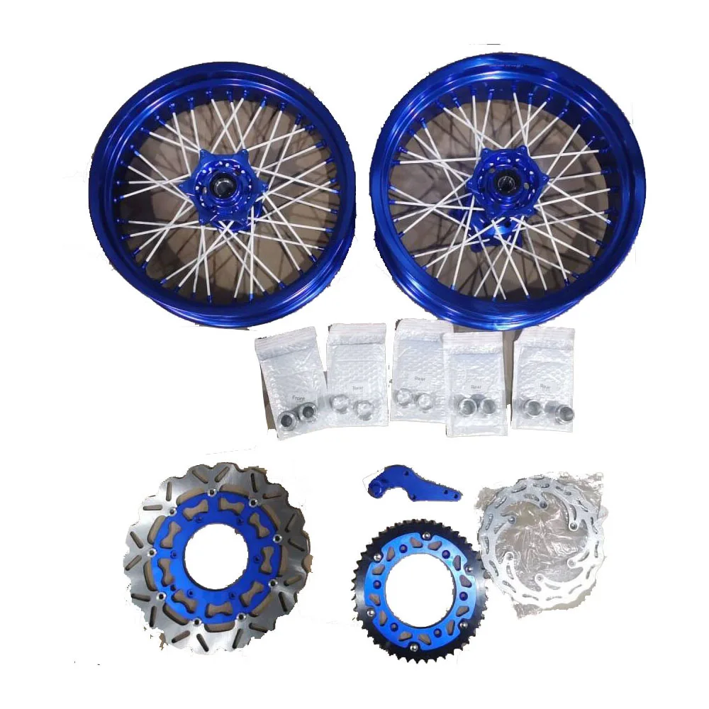 Hot Style Fit YZ/YZF 250/.450 2014-2024 16/17 Inch Wheels Set Motorcycle Supermoto Dirt Bike Wheels