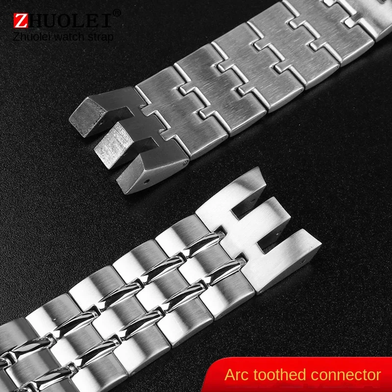 Curved end High Quality Stainless steel Watchband For Swatch YRS403 YRS412 YRS402G 21mm men\'s arc concave bracelet Wrist strap