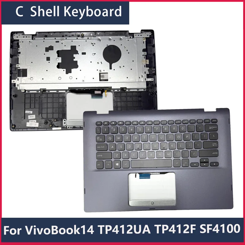For Vivobook Flip 14 Tp412Ua Tp412Fa Sf4100 Tp412 Laptop Keyboard C Shell Palm Rest Frame Shell Accessories