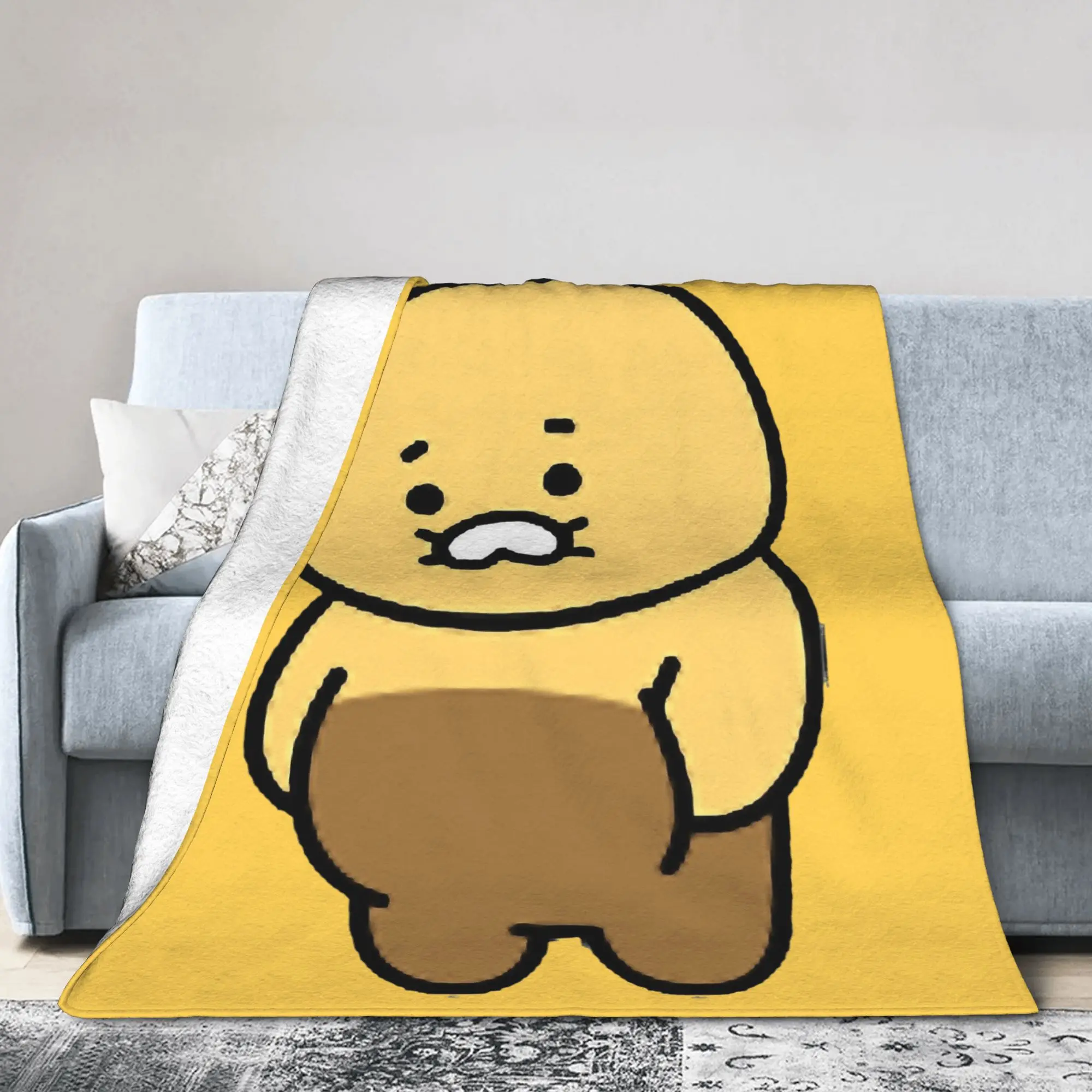 K-Kakaos F-Friends Choonsik Meow Flannel Blanket  Awesome Throw Blankets for Bed Sofa Couch 150*125cm Quilt,