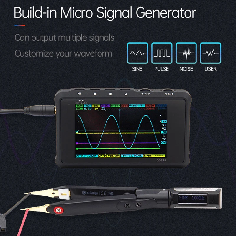 MINIWARE-Pinzas inteligentes digitales portátiles DT71 LCR SMD Tester, medidor de 10KHz, generador de señal, herramienta de reparación de