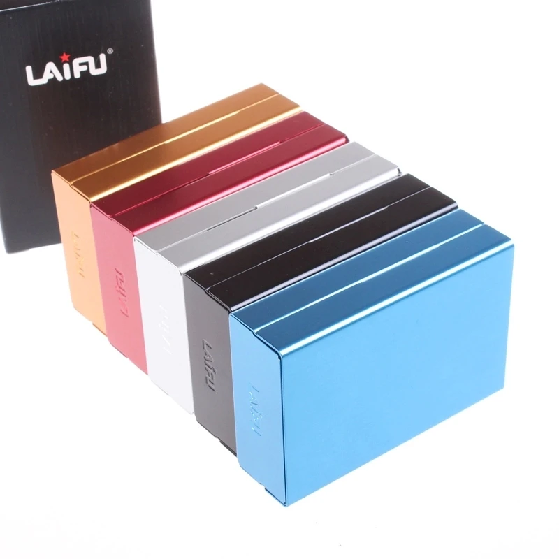 Cigarette Case 20pcs Pack Ultra-thin Lightweight Cigarette Storage Box Aluminum Alloy Cigarette Case Automatically Pops Out