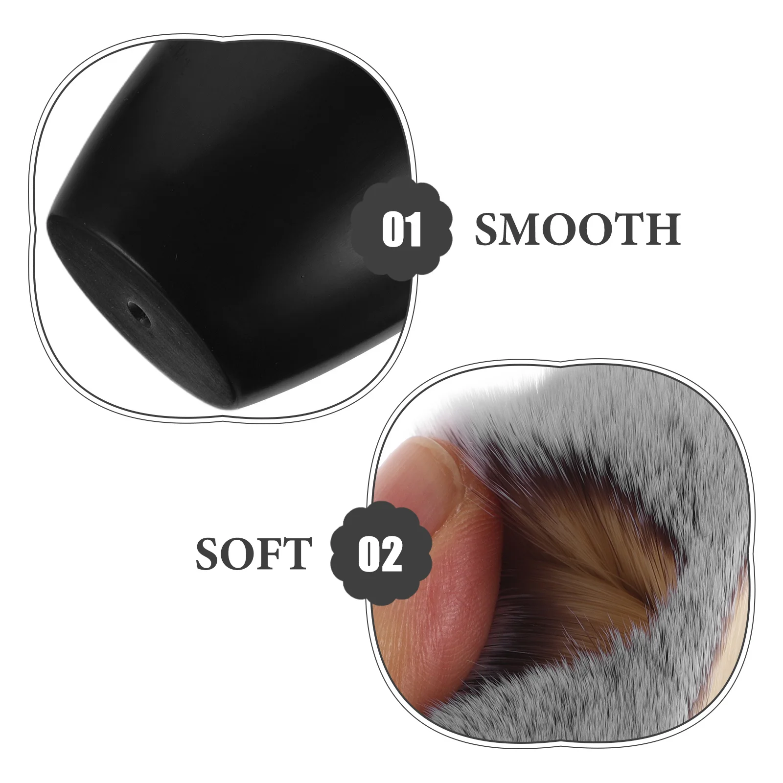 فرشاة كريم أساس بدون خياطة، فرشاة مكياج لبودرة الوجه ذات شعر ناعم وكثيف لوضع الكريمة، مكياج برونزي للنساء