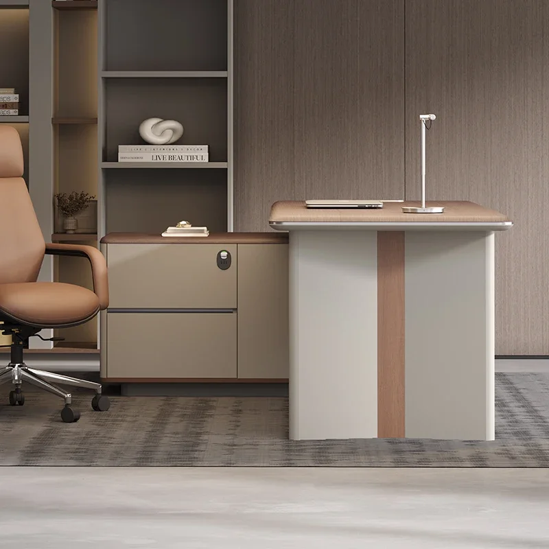 مكتب مكتب حديث وبسيط من Nordic Boss President Designer L شكل مكتب دراسة أثاث مكتبي متقدم مكتب De Travail FYOD #5