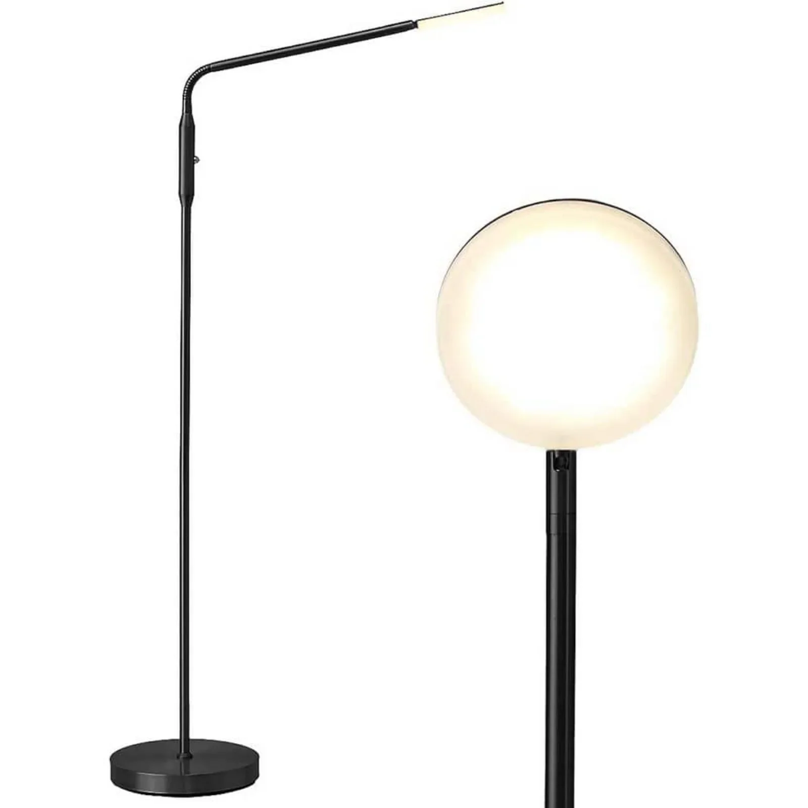 Imagem -04 - Regulável Padrão Led Floor Lamp para Salas Temperatura de Cor Ajustável Rotatable Gooseneck us 50 Em.