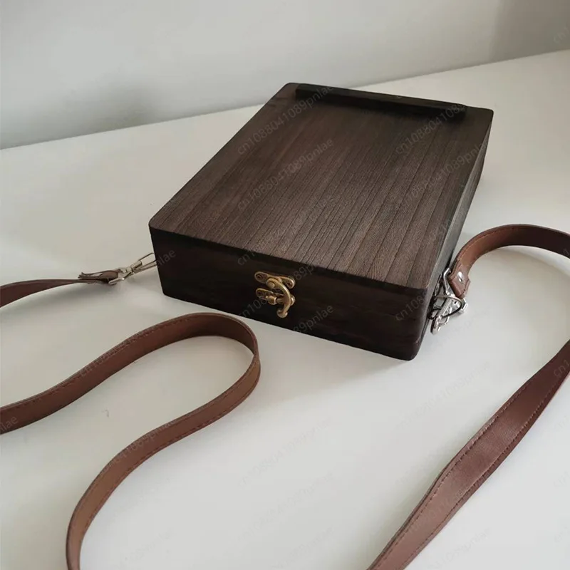New Writer Wooden Box Backpack, Mail carrier Storage Box Express