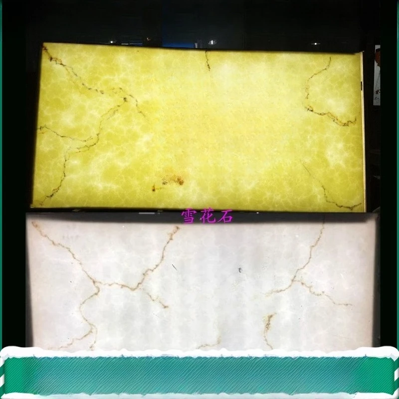 White translucent jade, translucent stone imitation marble, artificial jade background wall